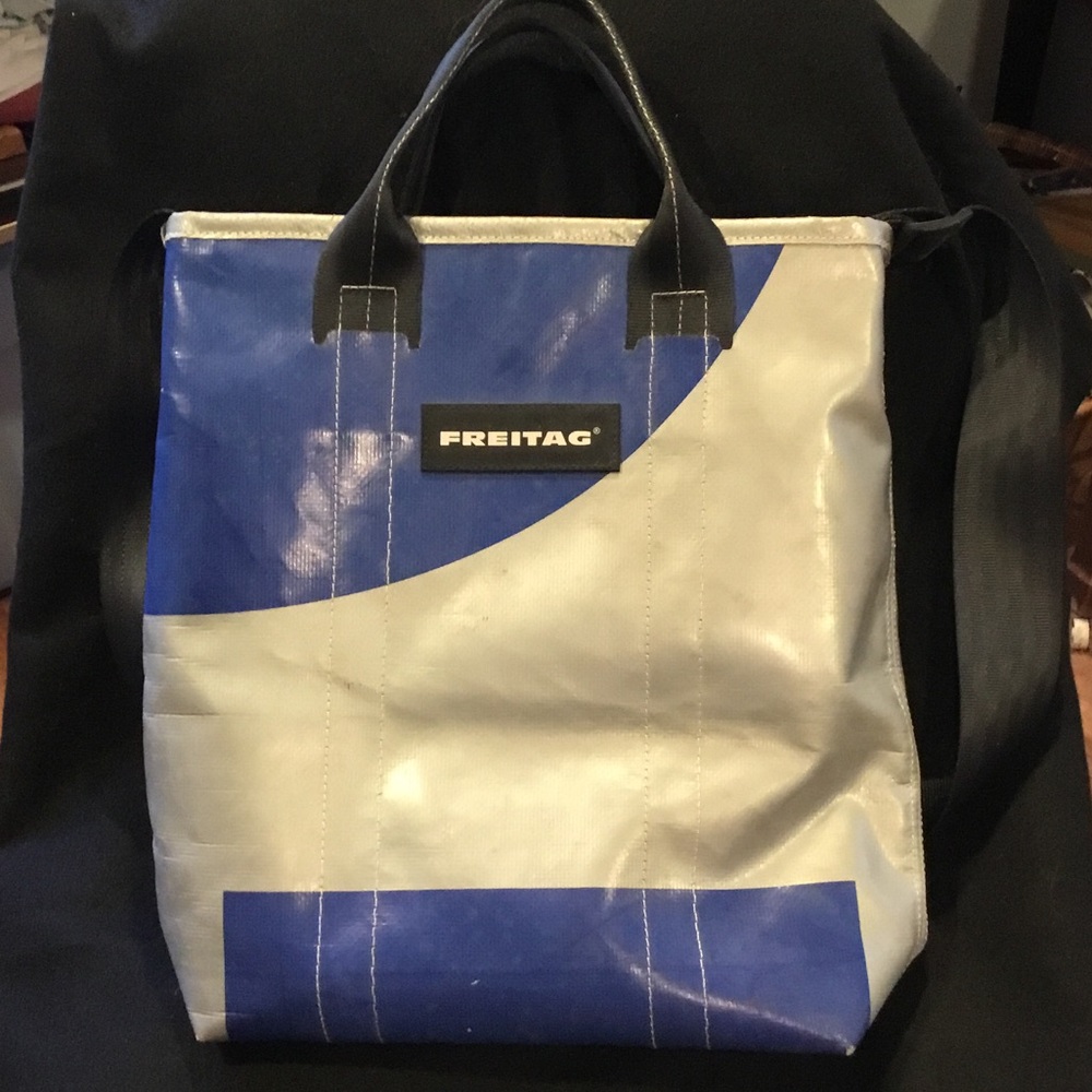 Popular Swiss made tote, upcycled from truck siding